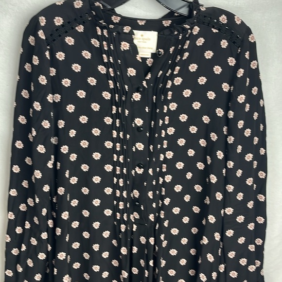 Kate Spade Black Dress with Pink Floral Accents small ditsy floral - Picture 3 of 7